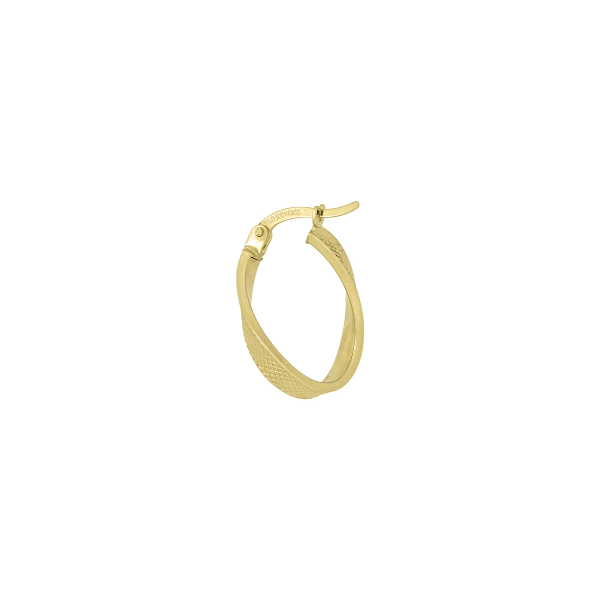 Candongas en oro amarillo de 18 Kilates con visos satinado, Plana, 3 mm. de ancho